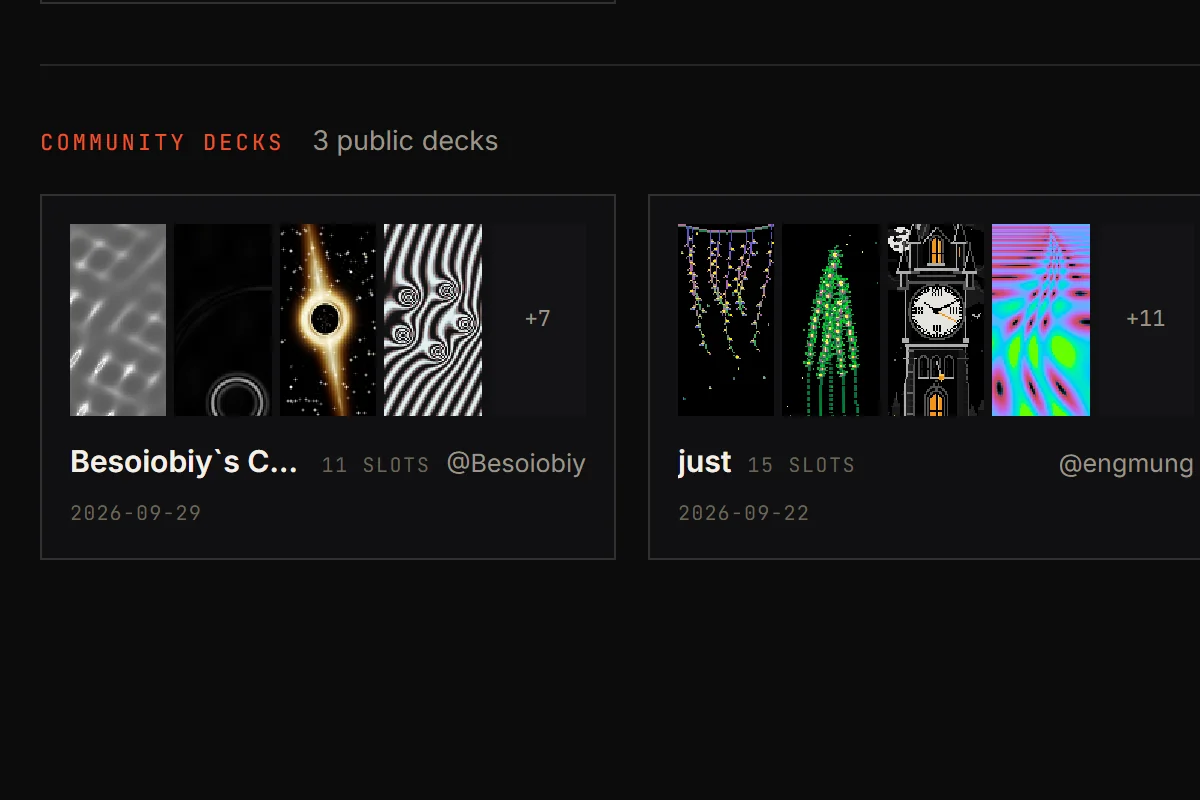 Community decks