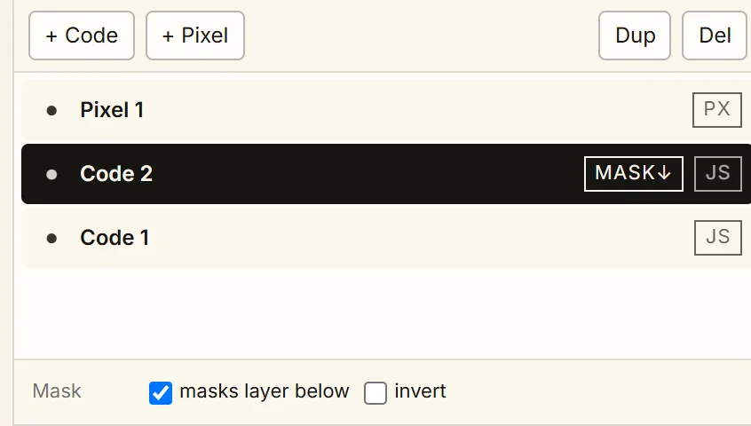 + Code · + Pixel