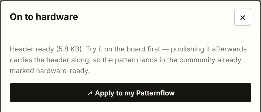 ↗ Apply to my Patternflow